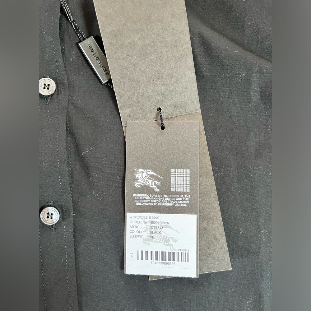 NWT Woman’s Burberry Brit Black Button Down Shirt - Picture 6 of 7